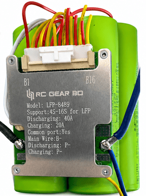12V 15Ah LiFePO4 Battery Pack With RC GEAR BD LFP-8489 Smart BMS